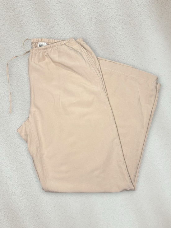 H&M Pants - 🟢3/$30 Coastal Beach Wide Leg Linen Pants Loose Fit Cream Size Medium H&M